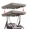 Waterproof Patio Swing Canopy Replacement Outdoor Garden Porch Seat Top Cover With UV Resistant Sca 0