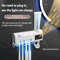 UV Toothbrush Sterilizer Holder With Automatic Toothpaste Dispenser PIR Sensor Dual Charging 4