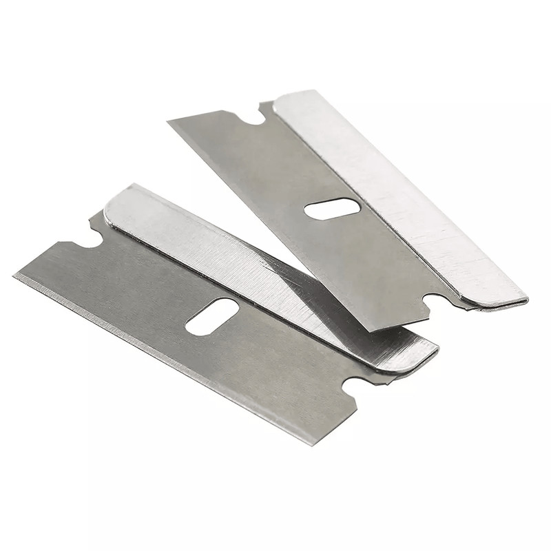 100 PCS Razor Blades Single Edge Extra Sharp High Carbon Steel Safety Scraper Blades For Box Cutter 8