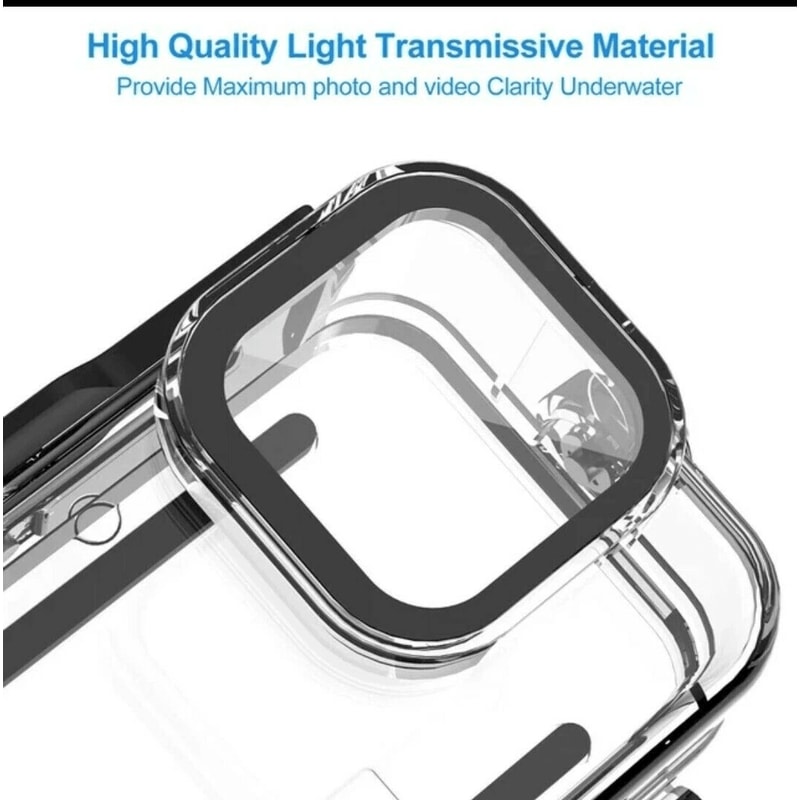 For GoPro Hero 11 10 9 Black Waterproof Housing Case 60M Diving Protective Underwater Shell Cover M 2