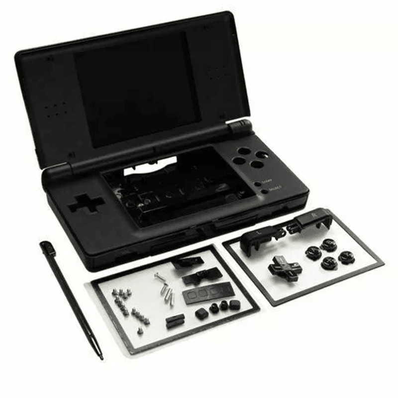 Full Replacement Housing Shell Screen Lens Kit For Nintendo DS Lite NDSL Console  Black Repair Case 0