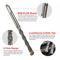 SDS Plus Drill Bit Set With 4Cutter Carbide Tip HeavyDuty Rotary Hammer Bits For Concrete Masonry B 7