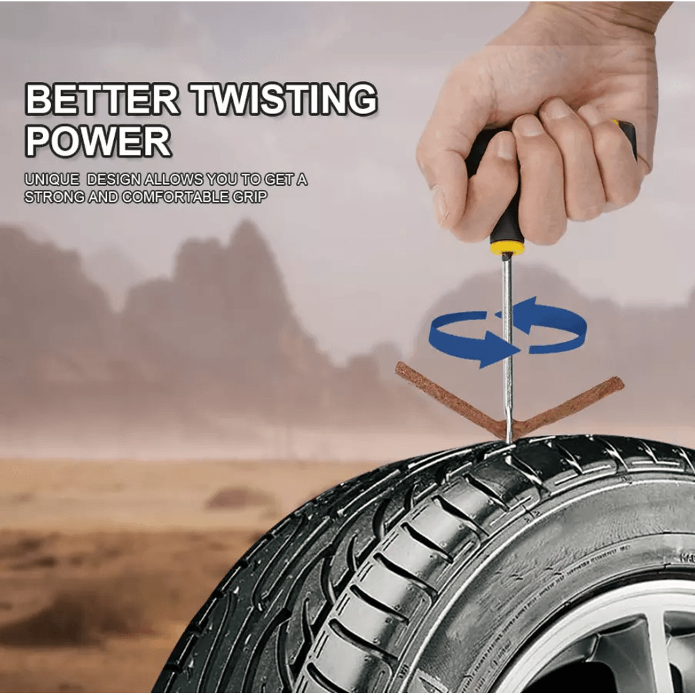 Tire Repair Kit Heavy Duty DIY Flat Tire Plug Patch Set For Car Truck Motorcycle SUV ATV  Home Gara 2