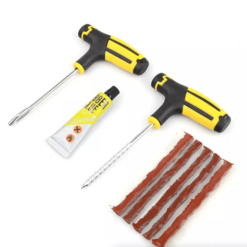 Tire Repair Kit Heavy Duty DIY Flat Tire Plug Patch Set For Car Truck Motorcycle SUV ATV  Home Gara 4