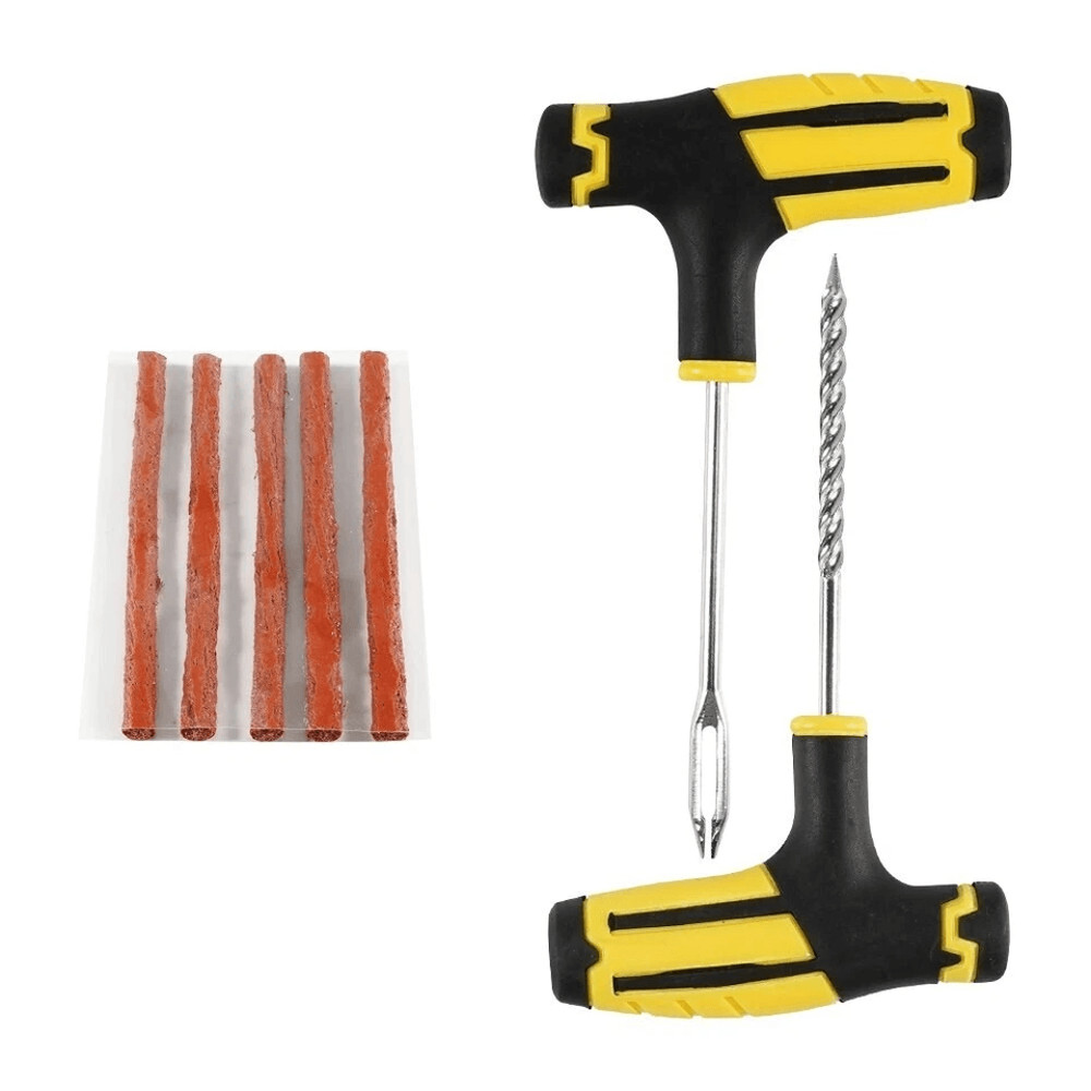 Tire Repair Kit Heavy Duty DIY Flat Tire Plug Patch Set For Car Truck Motorcycle SUV ATV  Home Gara 15