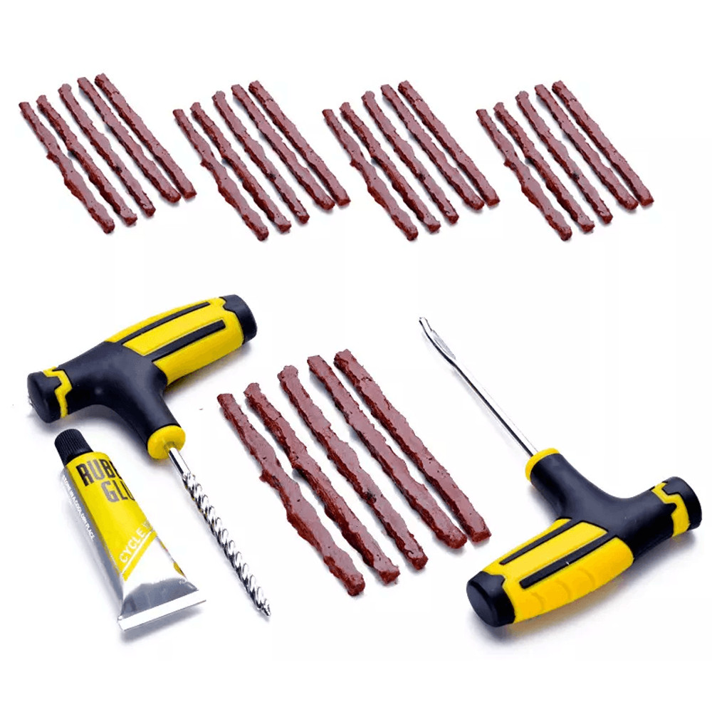 Tire Repair Kit Heavy Duty DIY Flat Tire Plug Patch Set For Car Truck Motorcycle SUV ATV  Home Gara 12