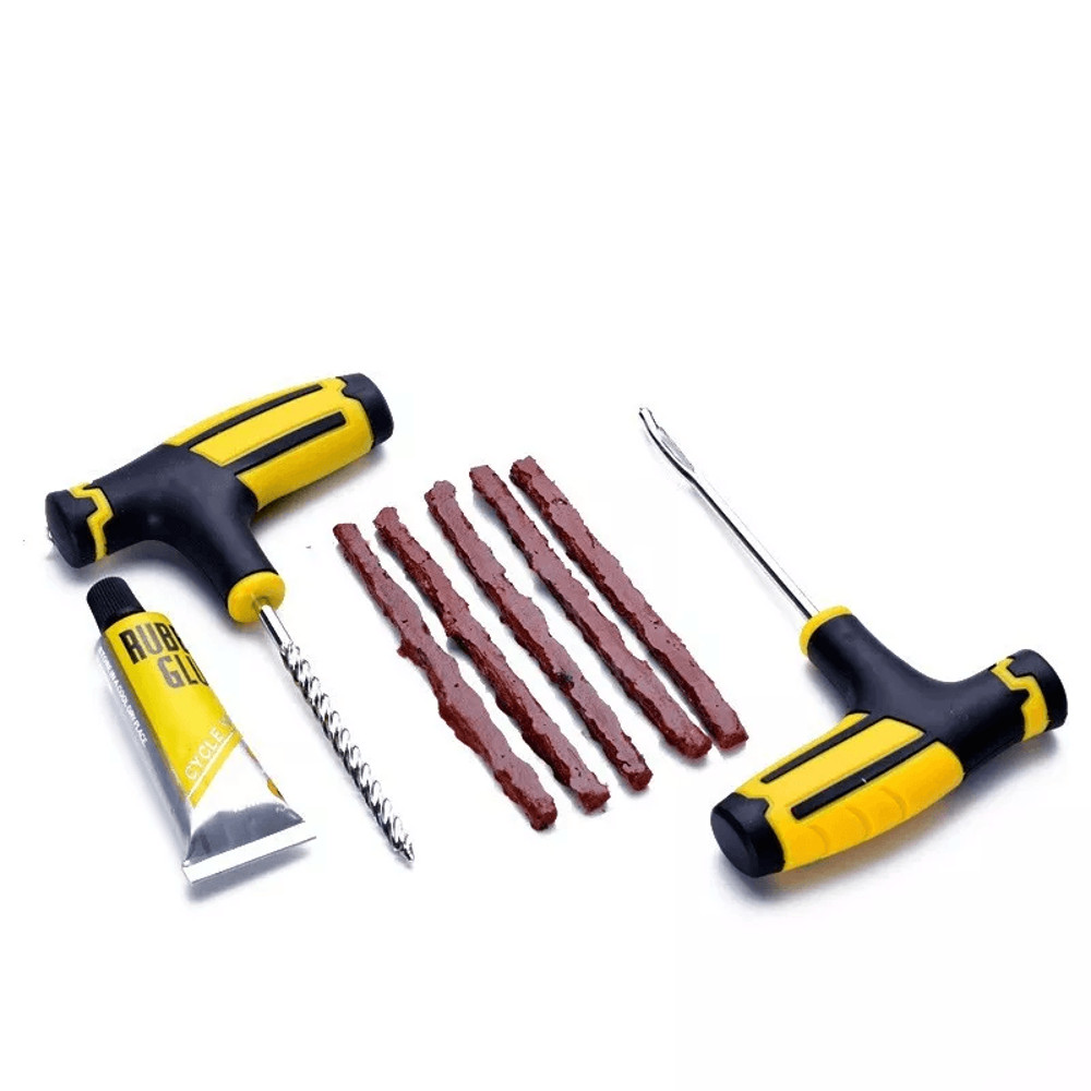 Tire Repair Kit Heavy Duty DIY Flat Tire Plug Patch Set For Car Truck Motorcycle SUV ATV  Home Gara 10