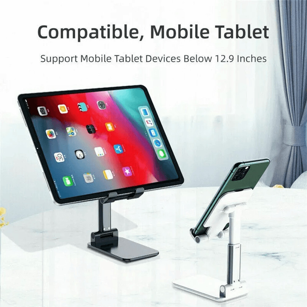 Adjustable Cell Phone Tablet Stand Foldable Aluminum Desktop Holder Mount For Mobile Phone IPad Off 2