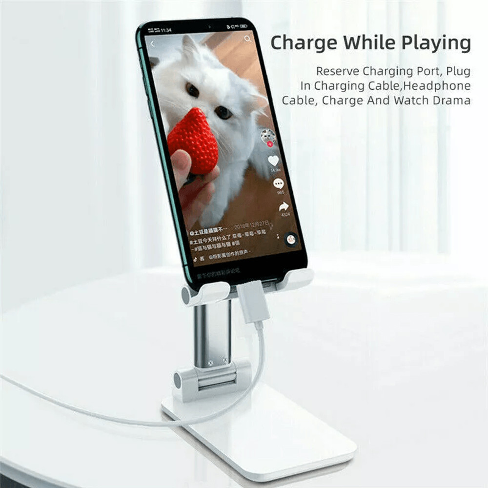 Adjustable Cell Phone Tablet Stand Foldable Aluminum Desktop Holder Mount For Mobile Phone IPad Off 5