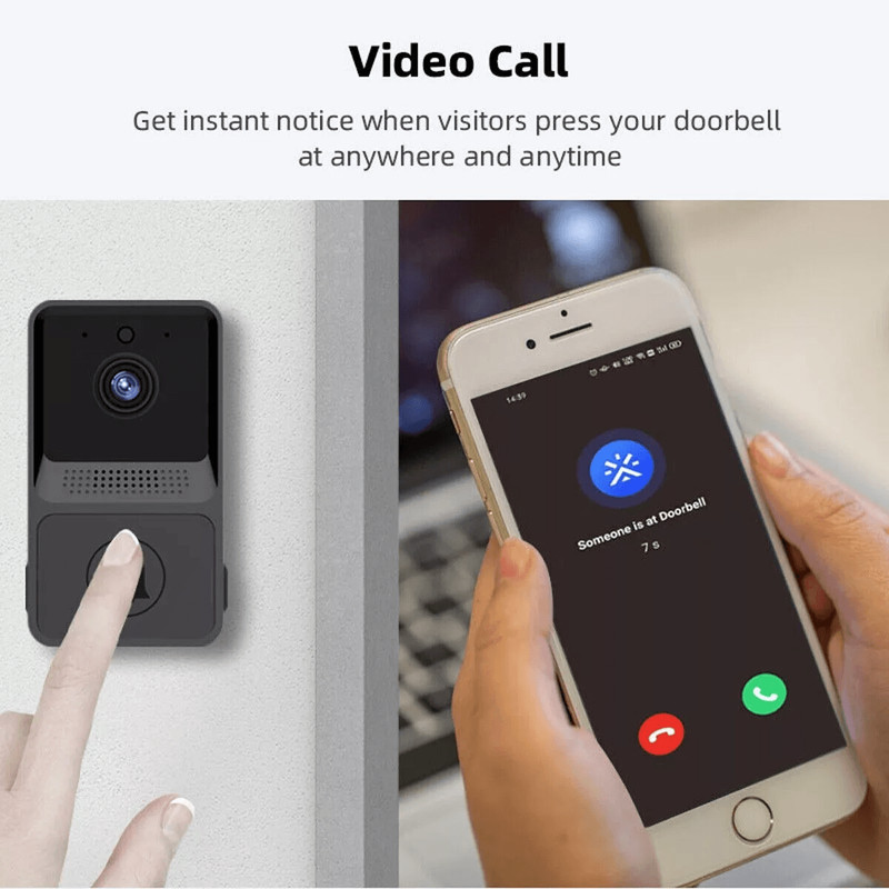 Smart Wireless WiFi Video Doorbell With Intercom HD Camera Night Vision 2Way Audio Chime Home Secu 9
