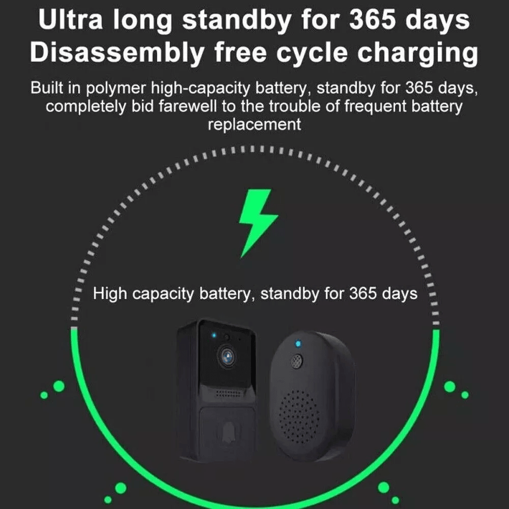 Smart Wireless WiFi Video Doorbell With Intercom HD Camera Night Vision 2Way Audio Chime Home Secu 10