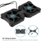 Foldable Slim Dual USB Cooling Fan Pad Quiet Cooler Stand For Laptop PC Notebook With Adjustable Sp 9