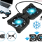 Foldable Slim Dual USB Cooling Fan Pad Quiet Cooler Stand For Laptop PC Notebook With Adjustable Sp 0