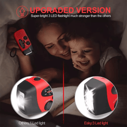 emergency radio crank solar hand weather 1000mah power bank charger flashlight – portable survival gear