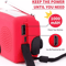 Emergency Radio Crank Solar Hand Weather 1000mAh Power Bank Charger Flashlight Portable Survival G 4