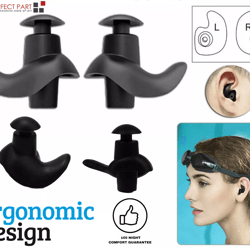 soft silicone ear plugs for swimming, sleeping, anti snore, reusable & waterproof earplugs for noise reduction, travel