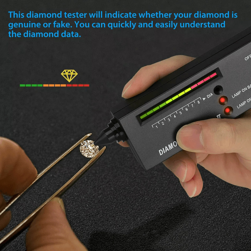 Professional Portable Diamond Tester Selector Illuminated Jewelry Multi Gemstone Testing Tool Kit 2