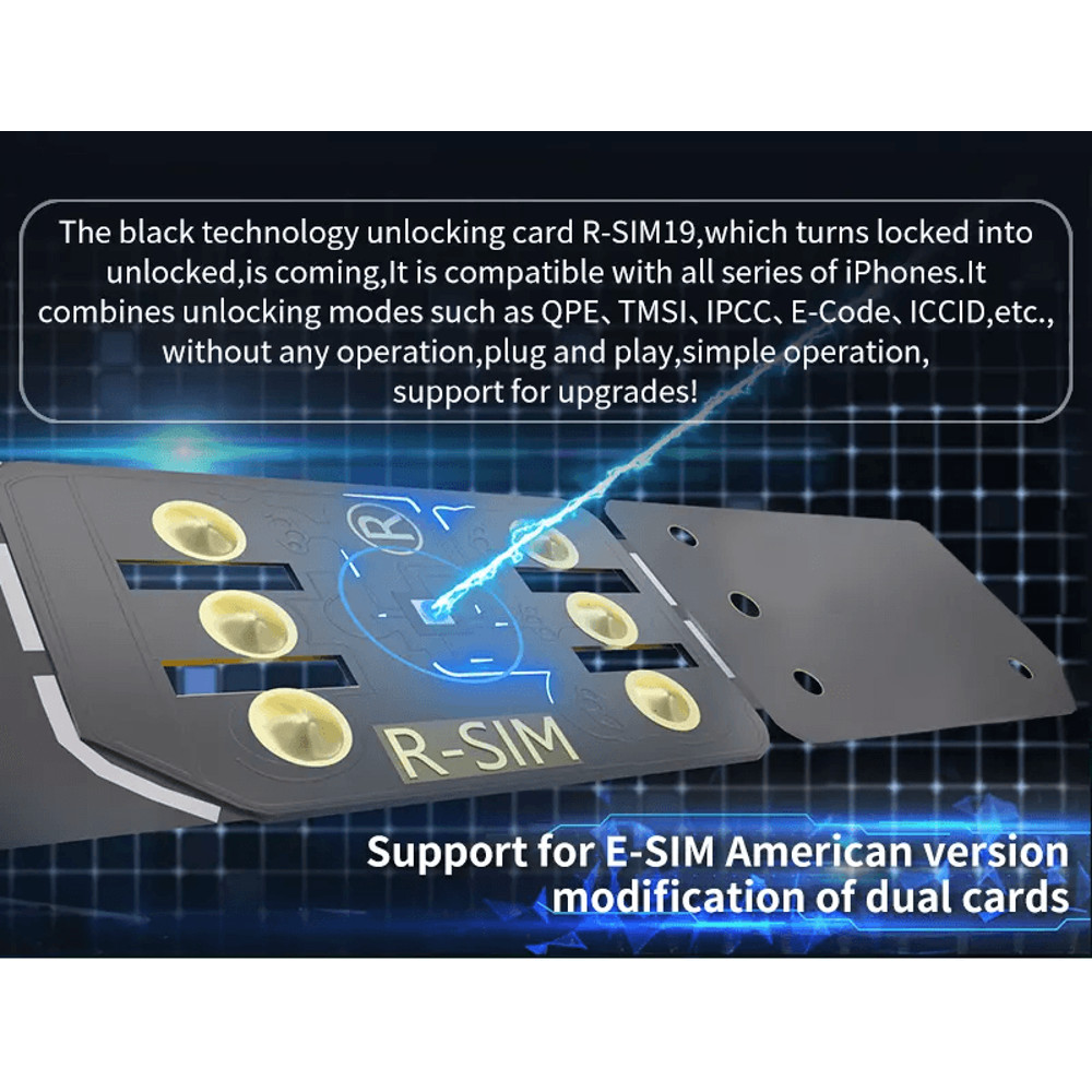 RSIM19 NEW QPE Stable Unlock SIM Card For IPhone 15141312 Compatible With IOS17 5G LTE Support 5