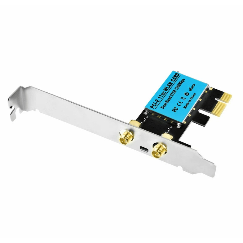 Dual Band PCIE Card WiFi Adapter HighSpeed Wireless PCIe Network Card For Desktop PC Low Profile Br 4
