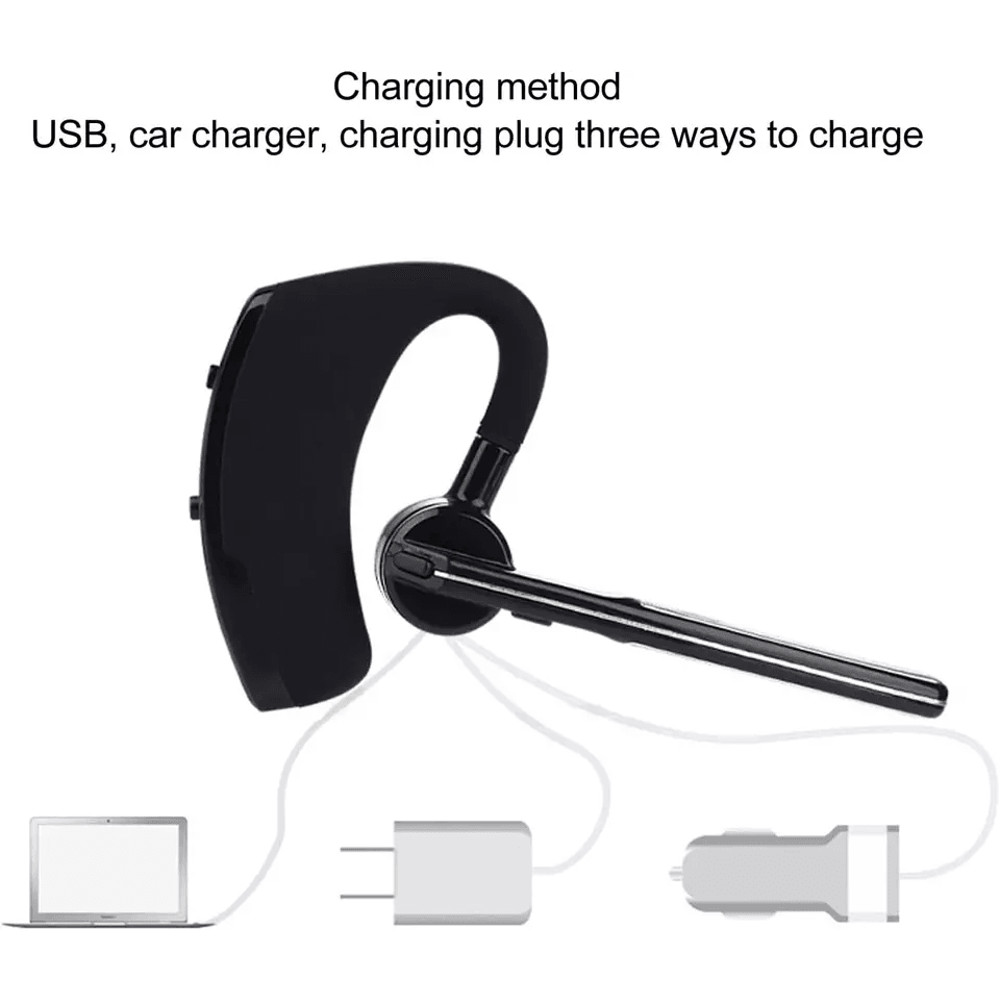 Wireless Bluetooth Headset With Noise Cancelling Mic Ideal Earpiece For Truck Drivers Call Centers 9