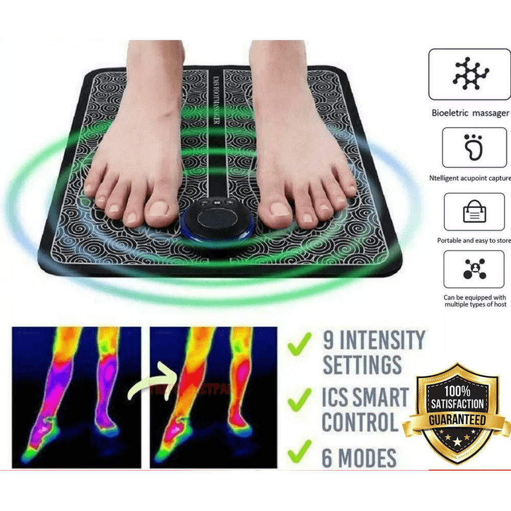 Electric EMS Foot Massager Pad Leg Reshaping Muscle Relaxation  Deep Kneading Pain Relief Machine F 0