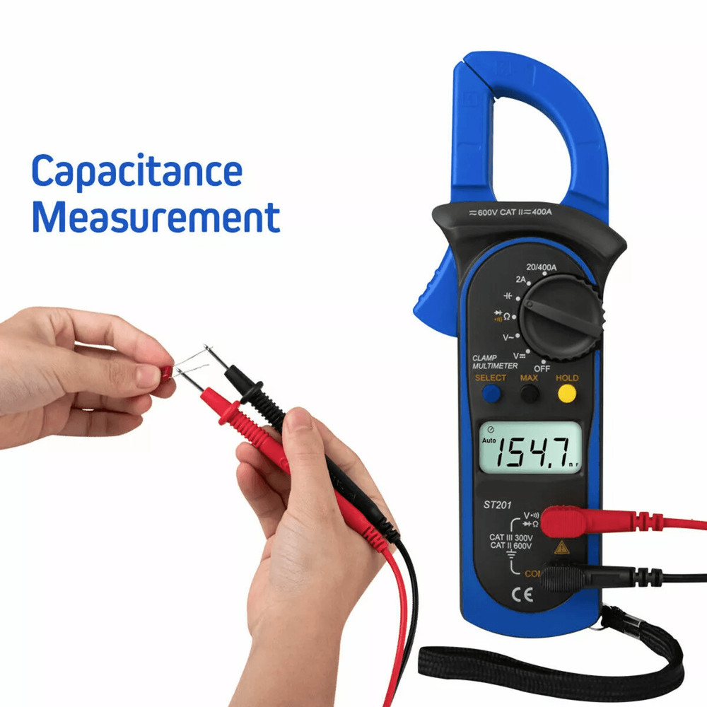 Digital Multimeter Tester AC DC Volt Ohm Amp Clamp Meter Auto Range Handheld With LCD Display  Carr 3