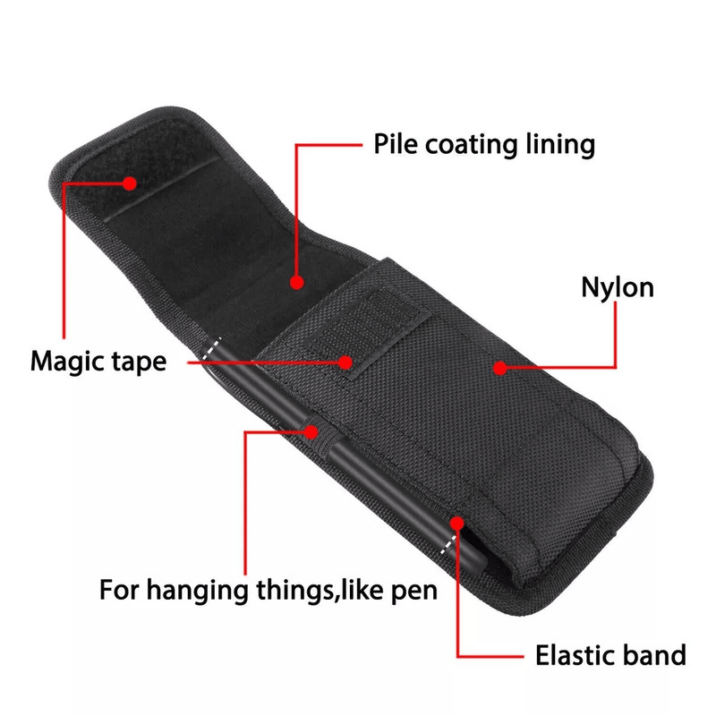 Durable Vertical Cell Phone Holster Pouch Wallet Case With Belt Clip Fits IPhone Samsung Outdoor Hi 5
