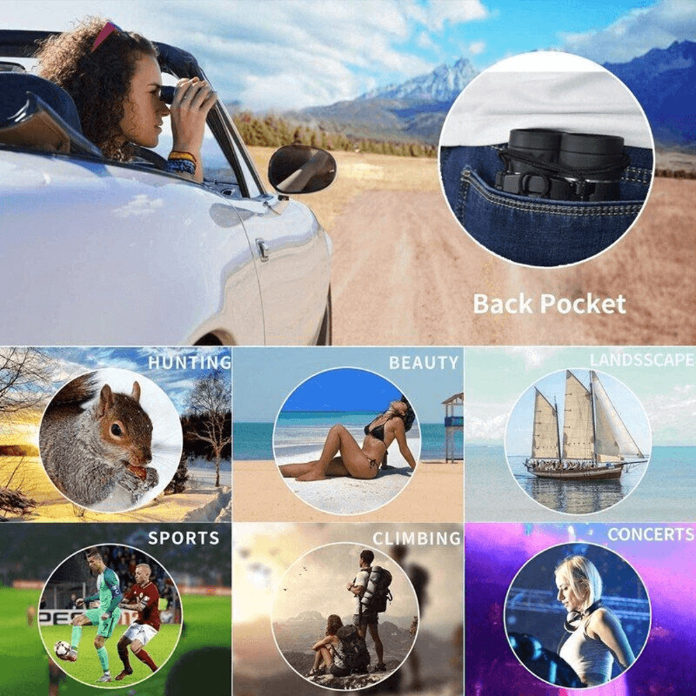 Portable HD Zoom Powerful Binoculars High Definition Day Night Vision For Hunting Outdoor Adventur 4