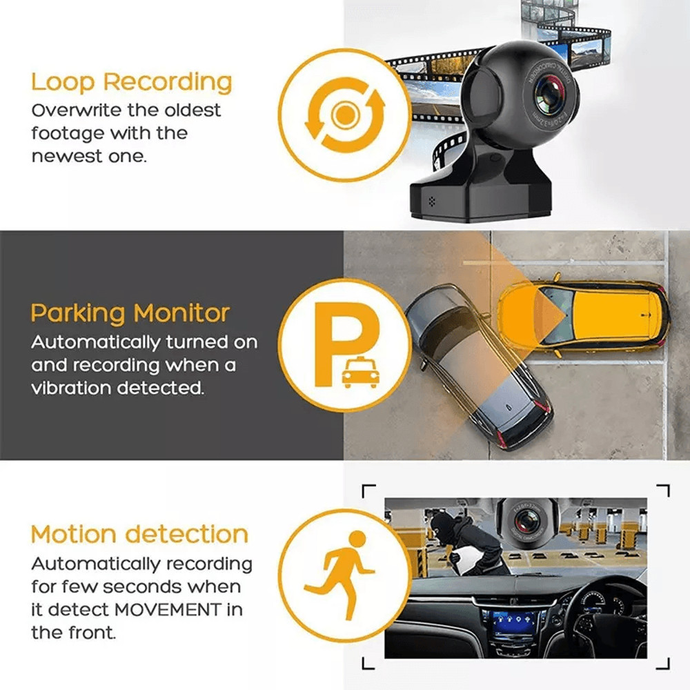 WiFi Dash Cam Recorder Car Camera HD DVR With GSensor Night Vision Vehicle Video Recorder For Cars 12