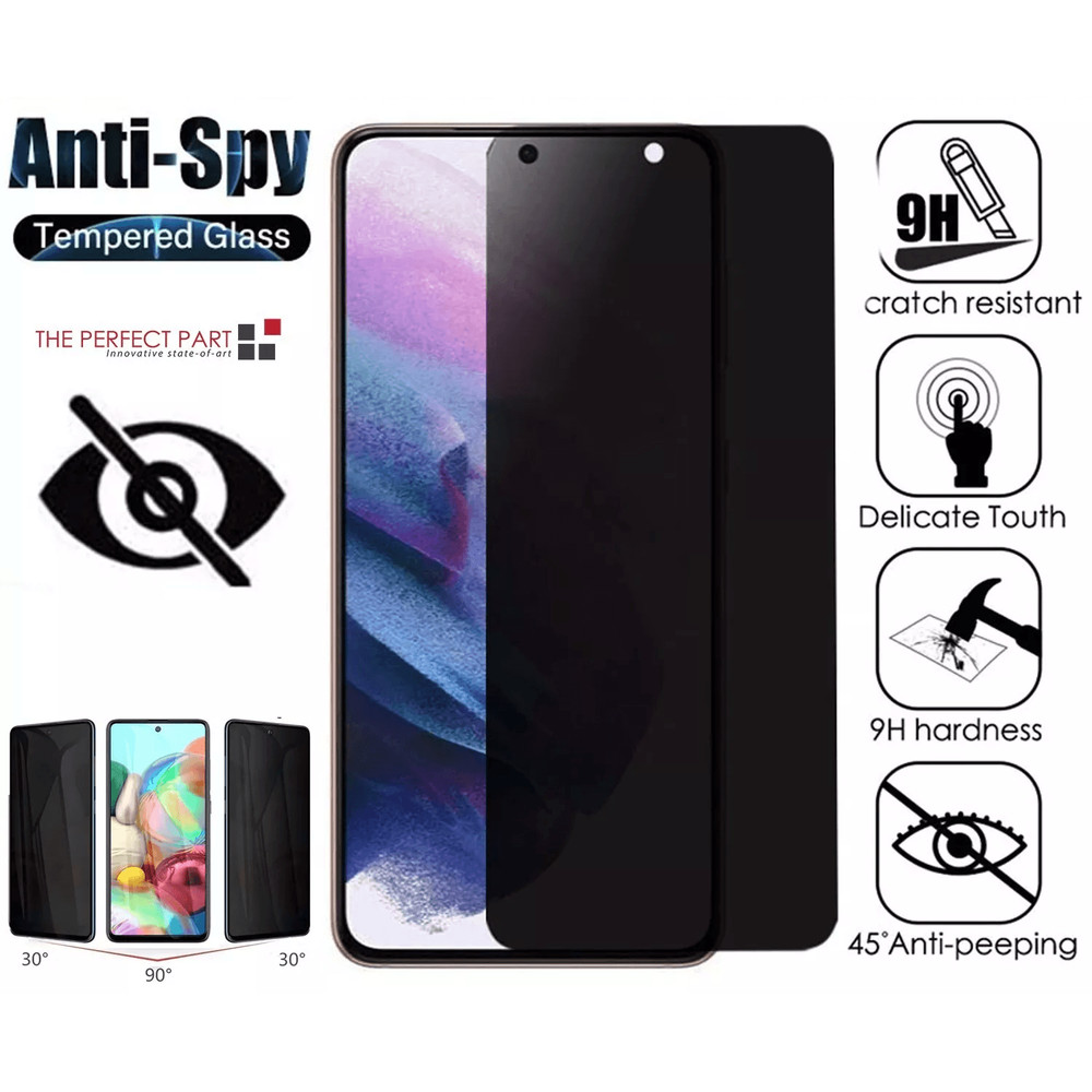AntiSpy Tempered Glass Screen Protector For Samsung Galaxy S21 Ultra 5G Privacy Shield ScratchResis 0