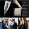 Mens Stainless Steel Tie Clip Set Necktie Bar Clasp Clamp Pins In Gold Silver Black Classic Formal 3