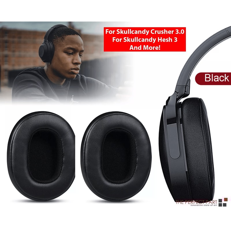 Premium Replacement Ear Cushions For Skullcandy Crusher Wireless Hesh Headphones Durable Leather E 0