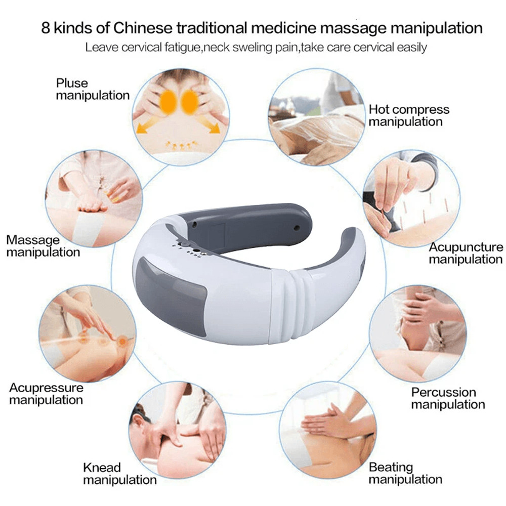 Electric Cervical Pulse Neck Massager Smart Muscle Relax Massage Device With Magnetic Therapy 8 Mo 4
