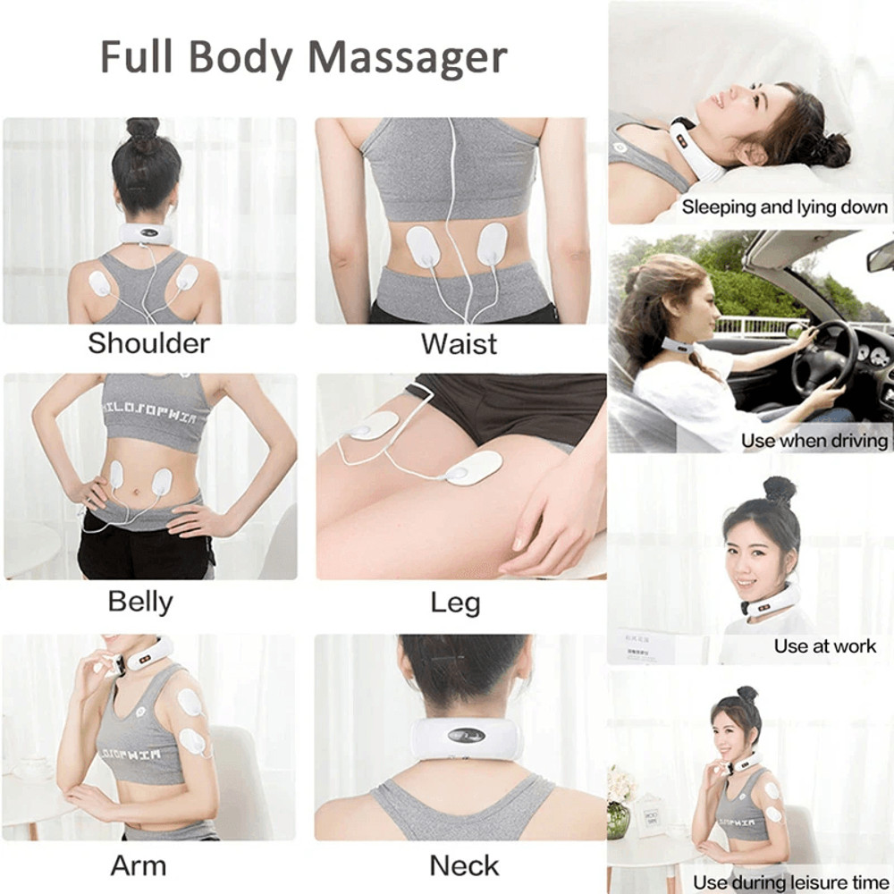 Electric Cervical Pulse Neck Massager Smart Muscle Relax Massage Device With Magnetic Therapy 8 Mo 2