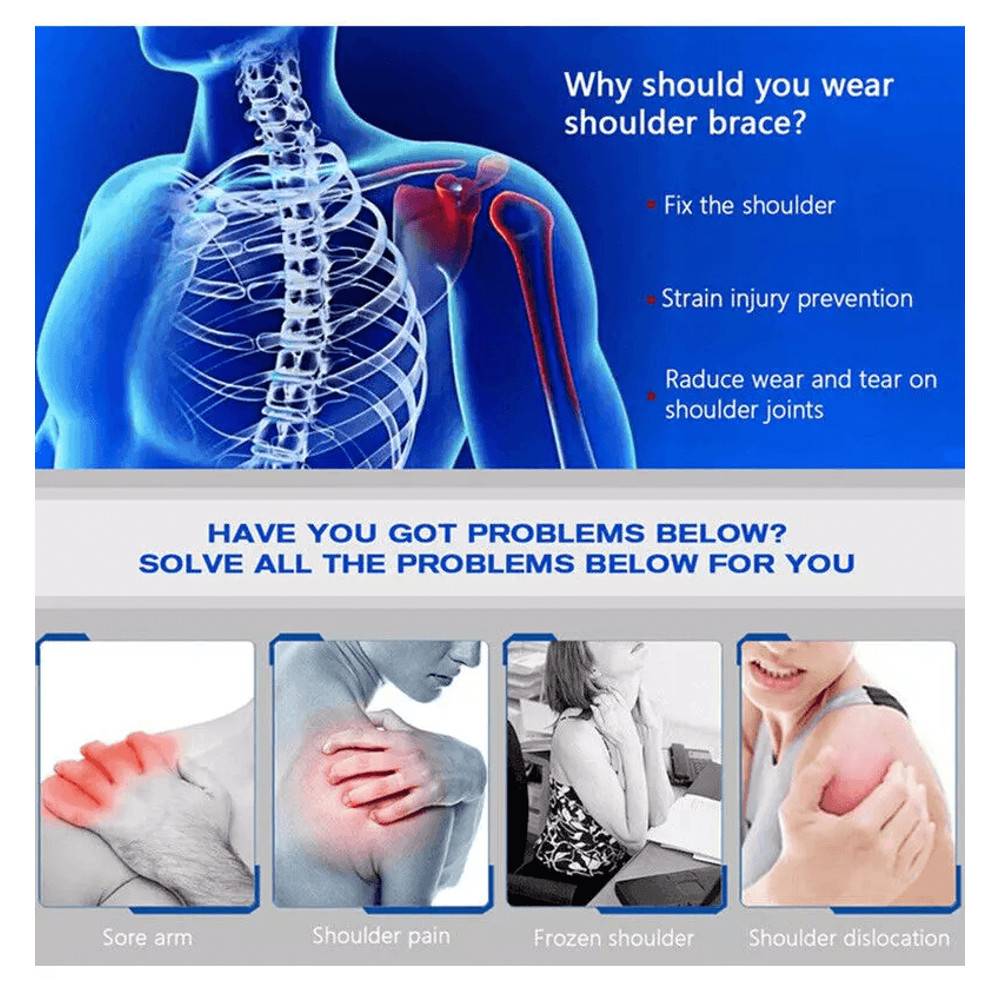 Shoulder Support Brace With Compression Sleeve For Torn Rotator Cuff Frozen Shoulder AC Joint Pain 2