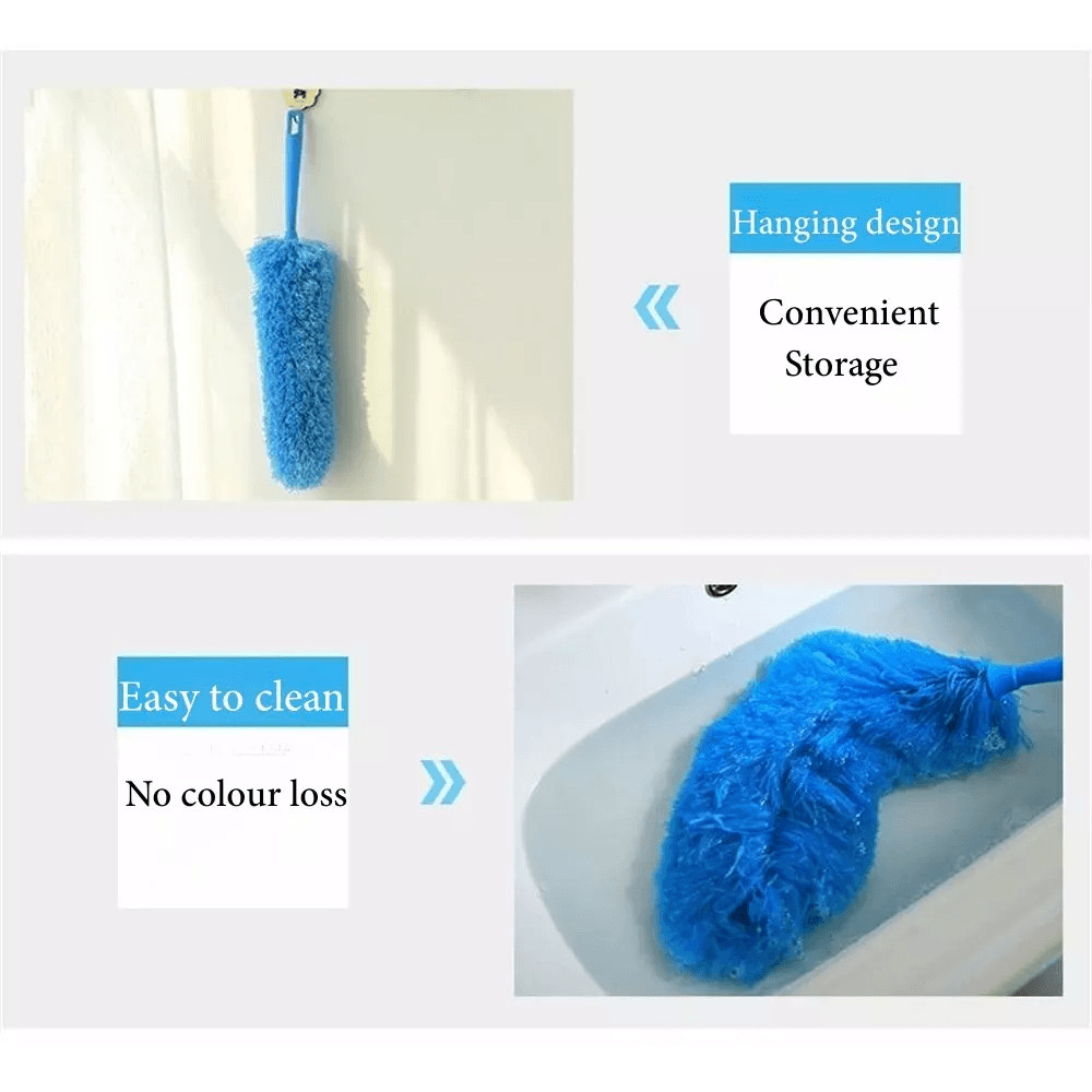 Microfiber Duster Cleaning Brush With Long Bendable Handle Soft Dust Cleaner For Ceiling Fan Blinds 7