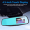 HD Rearview Mirror Car DVR Dual Dash Cam Camera Front And Rear Video Recorder With Backup Cam Park 10