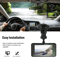 Touch Screen Dash Cam With Front And Rear Camera HD Dual Lens Car DVR Recorder Loop Recording GSens 8