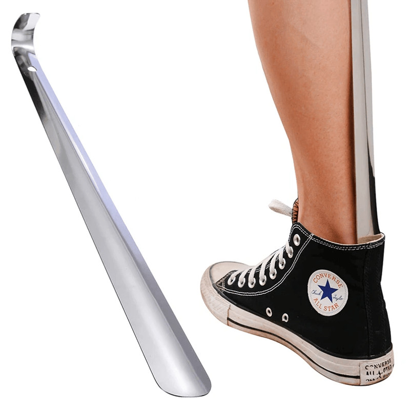 Extra Long Handle Shoe Horn Stainless Steel Metal Shoehorn For Boots  Elderly 0