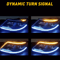 Amber Sequential LED DRL Turn Signal Strip For Car Headlights 4