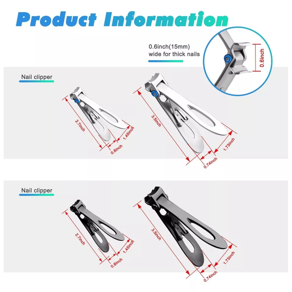 Extra Large Toe Nail Clippers For Thick Hard Nails Heavy Duty Stainless Steel Cutter For Ingrown Or 5