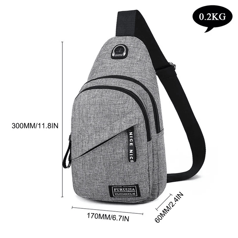 Men Women Sling Bag Chest Fanny Pack Crossbody Travel Sports Backpack 5