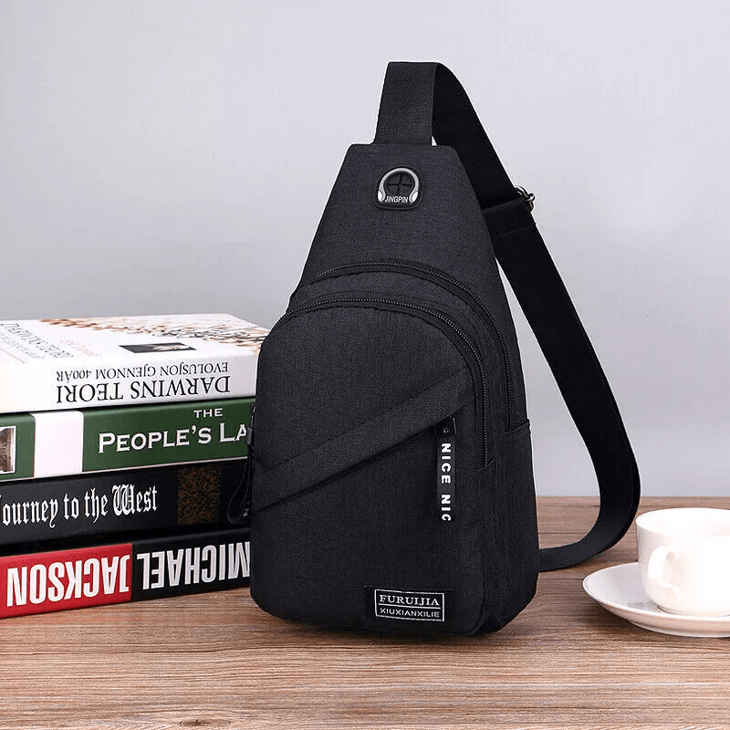 Men Women Sling Bag Chest Fanny Pack Crossbody Travel Sports Backpack 0