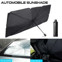 car windshield sun shade foldable umbrella front window visor cover for uv protection