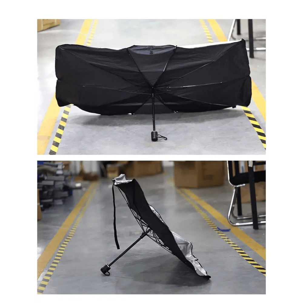 Car Windshield Sun Shade Foldable Umbrella Front Window Visor Cover For UV Protection 2
