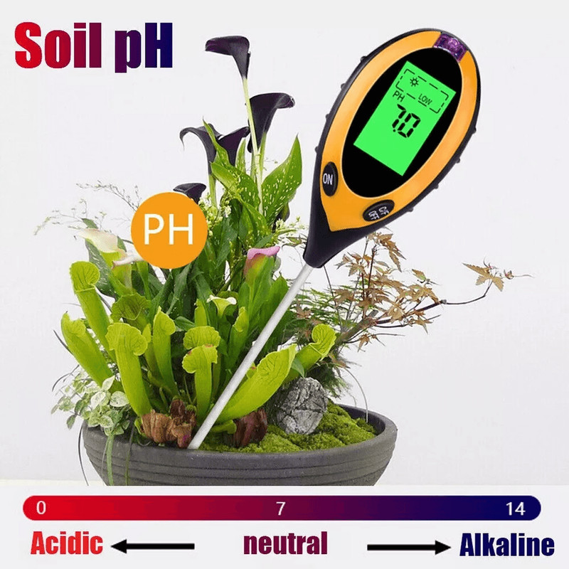 Professional LCD Digital Soil Tester PH Water Moisture Temperature Sunlight Sensor Ideal For Garden 7