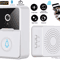 Wireless Security Smart WiFi Doorbell With Intercom Video Camera 2Way Audio Chime Door Ring Bell F