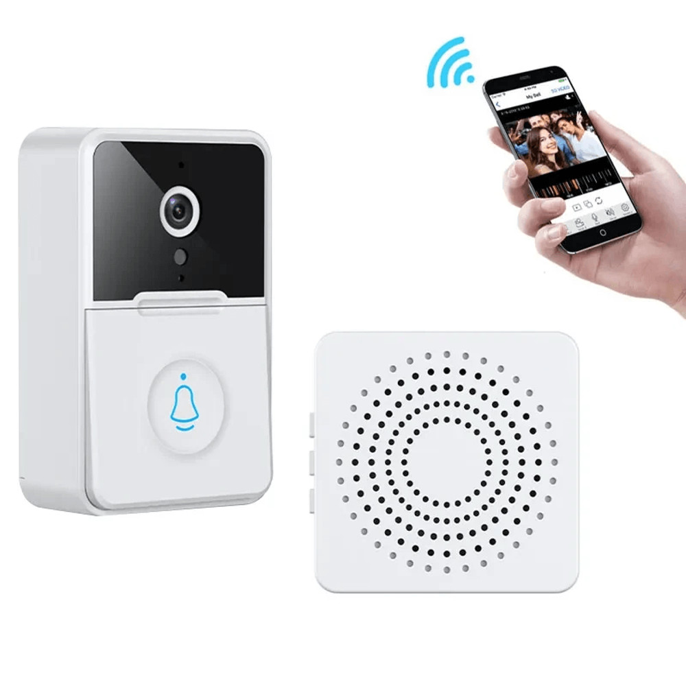 Wireless Security Smart WiFi Doorbell With Intercom Video Camera 2Way Audio Chime Door Ring Bell F