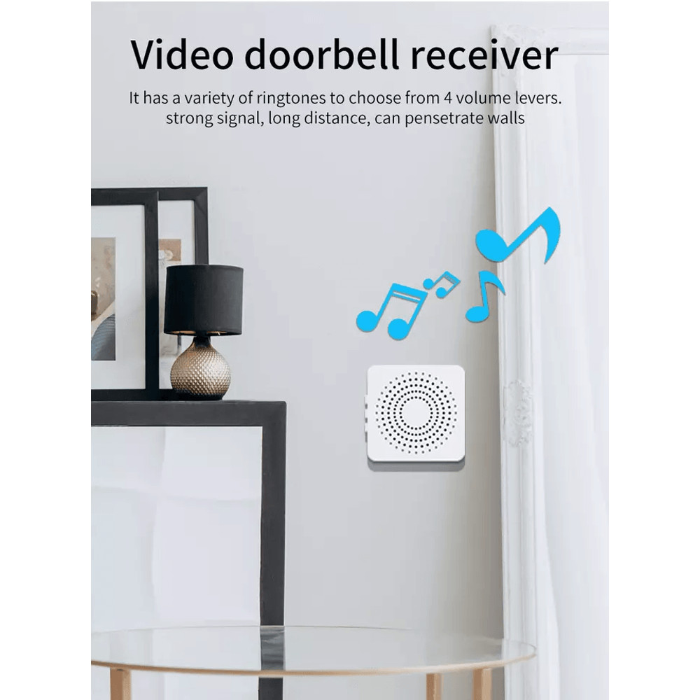 Wireless Security Smart WiFi Doorbell With Intercom Video Camera 2Way Audio Chime Door Ring Bell F