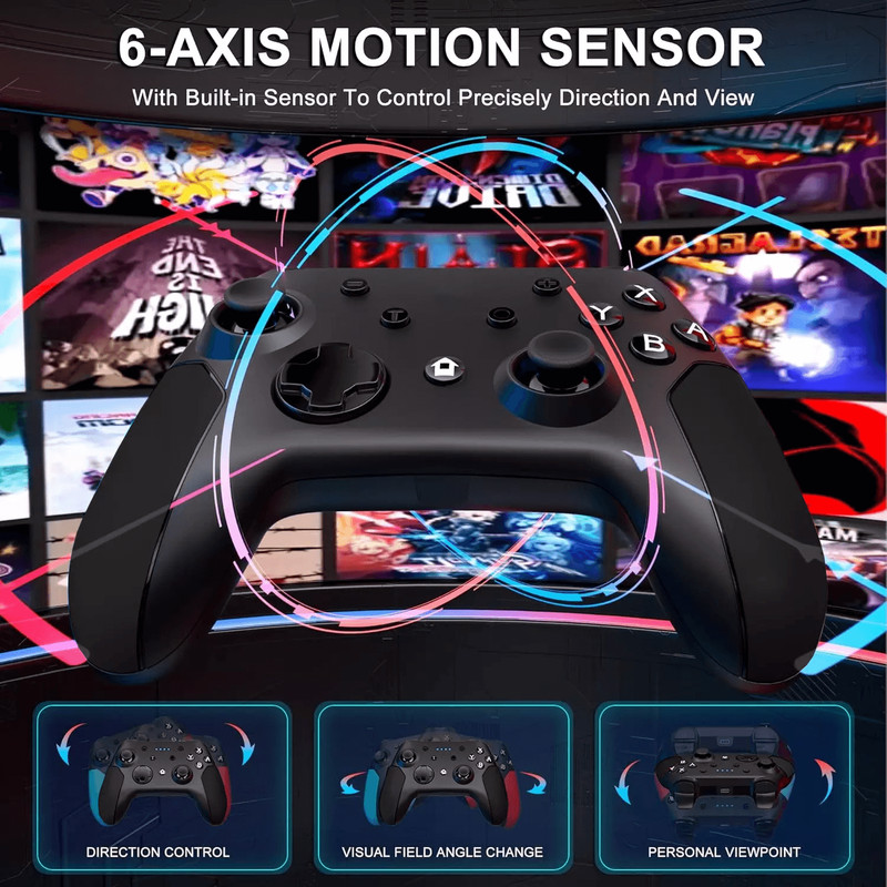 Pro Wireless Game Controller Gamepad Joystick Remote For Nintendo Switch Switch Lite With Turbo Dua 2